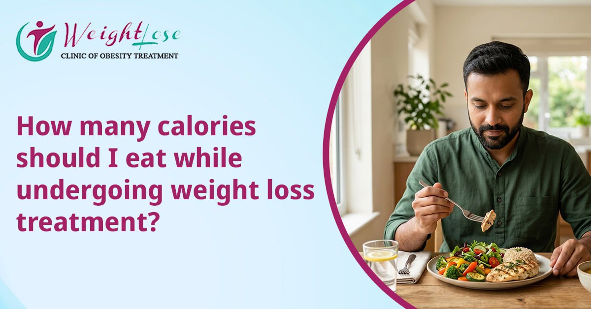 How many calories should I eat while undergoing weight loss treatment?
